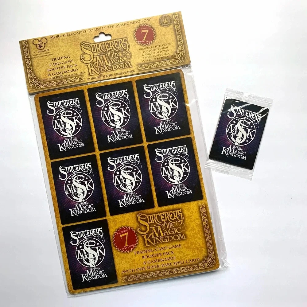 WDW SOTMK Trading Card Game Booster Pack and Gameboard +Bonus New Pack of Cards